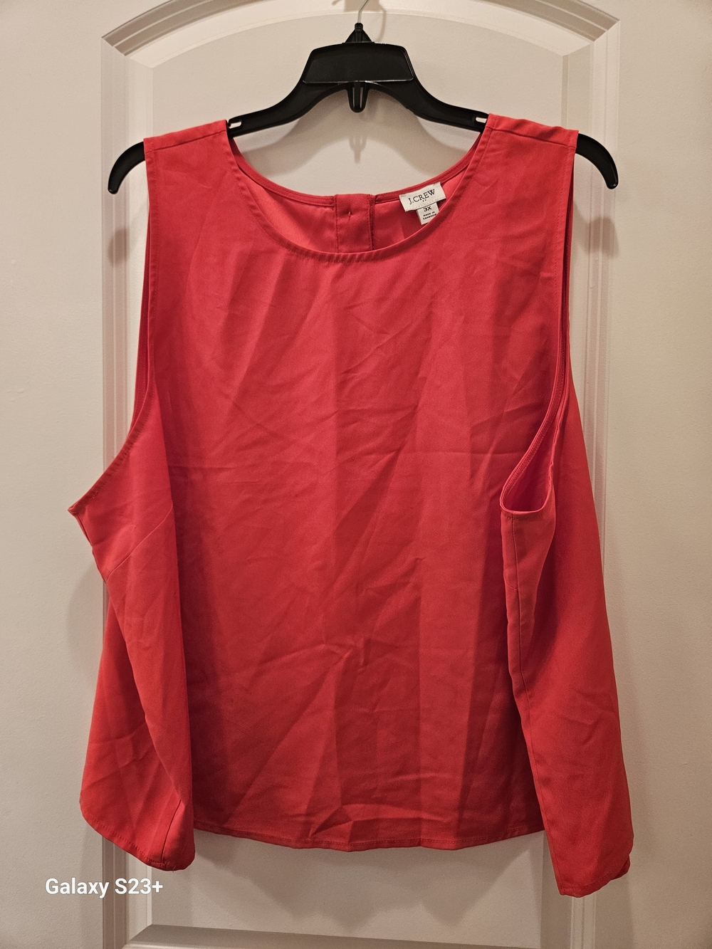 J. Crew Bright Red Sleeveless Shell Top